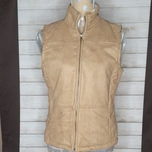 Caribbean Joe faux suede sherpa lined vest